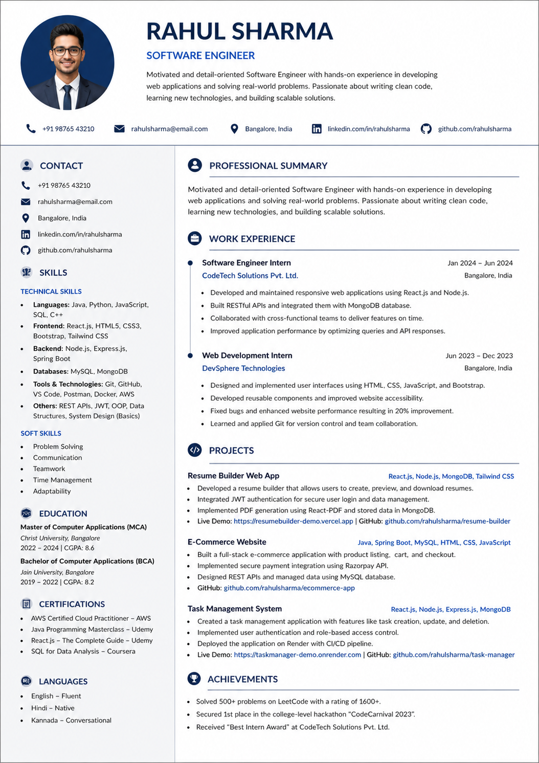 Resume Preview